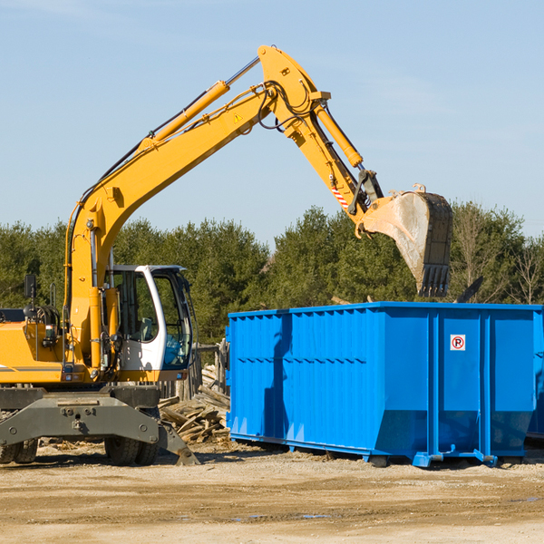 what size residential dumpster rentals are available in Hedrick IA